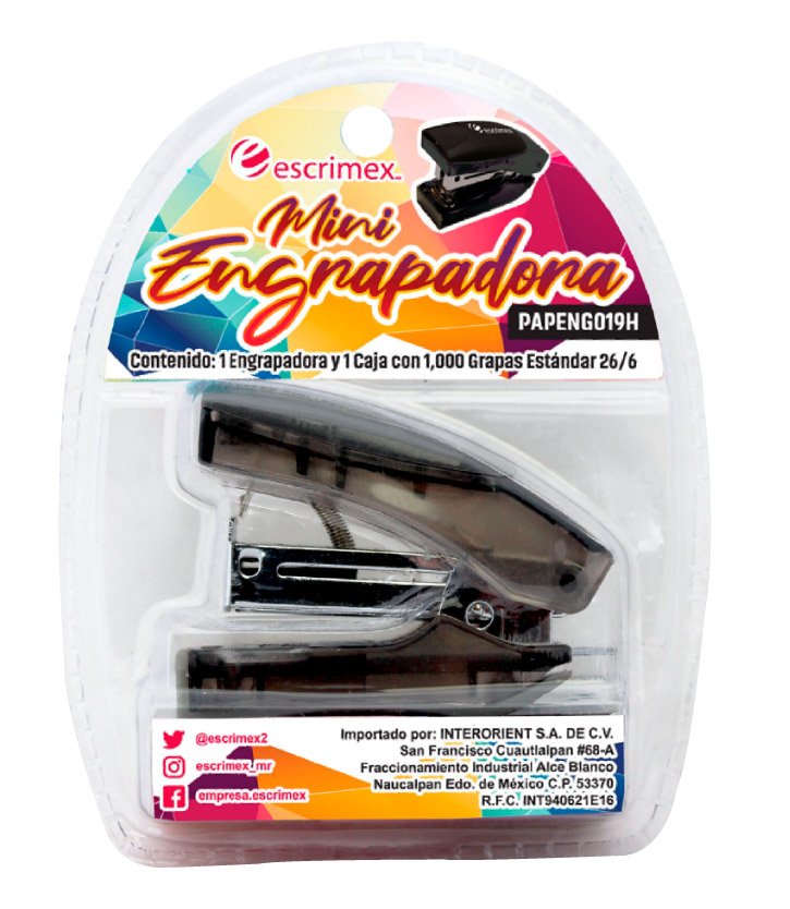 Mini engrapadora color negro de Escrimex