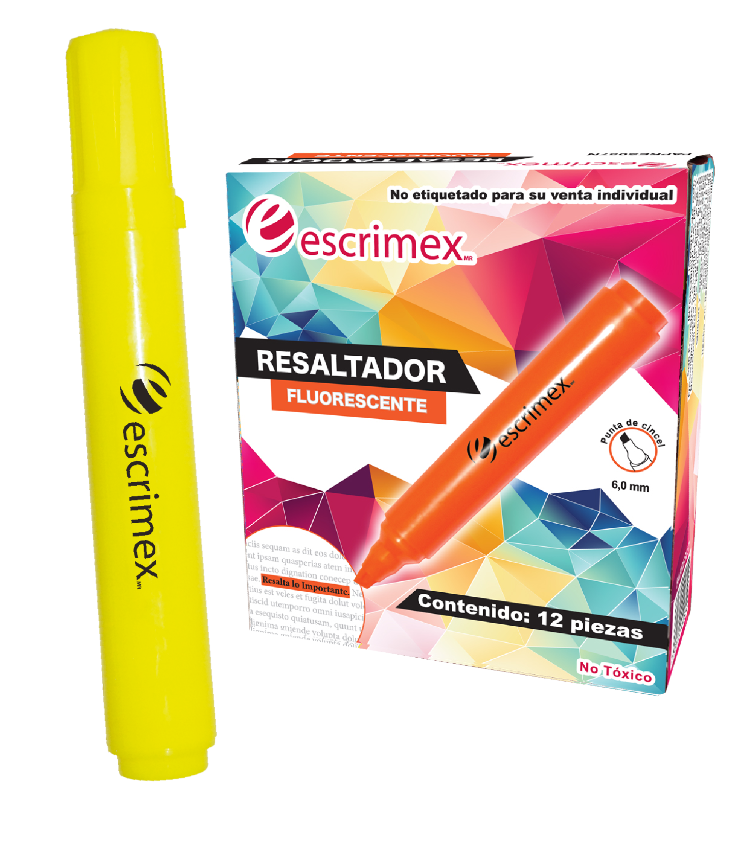 Resaltador color amarillo de Escrimex