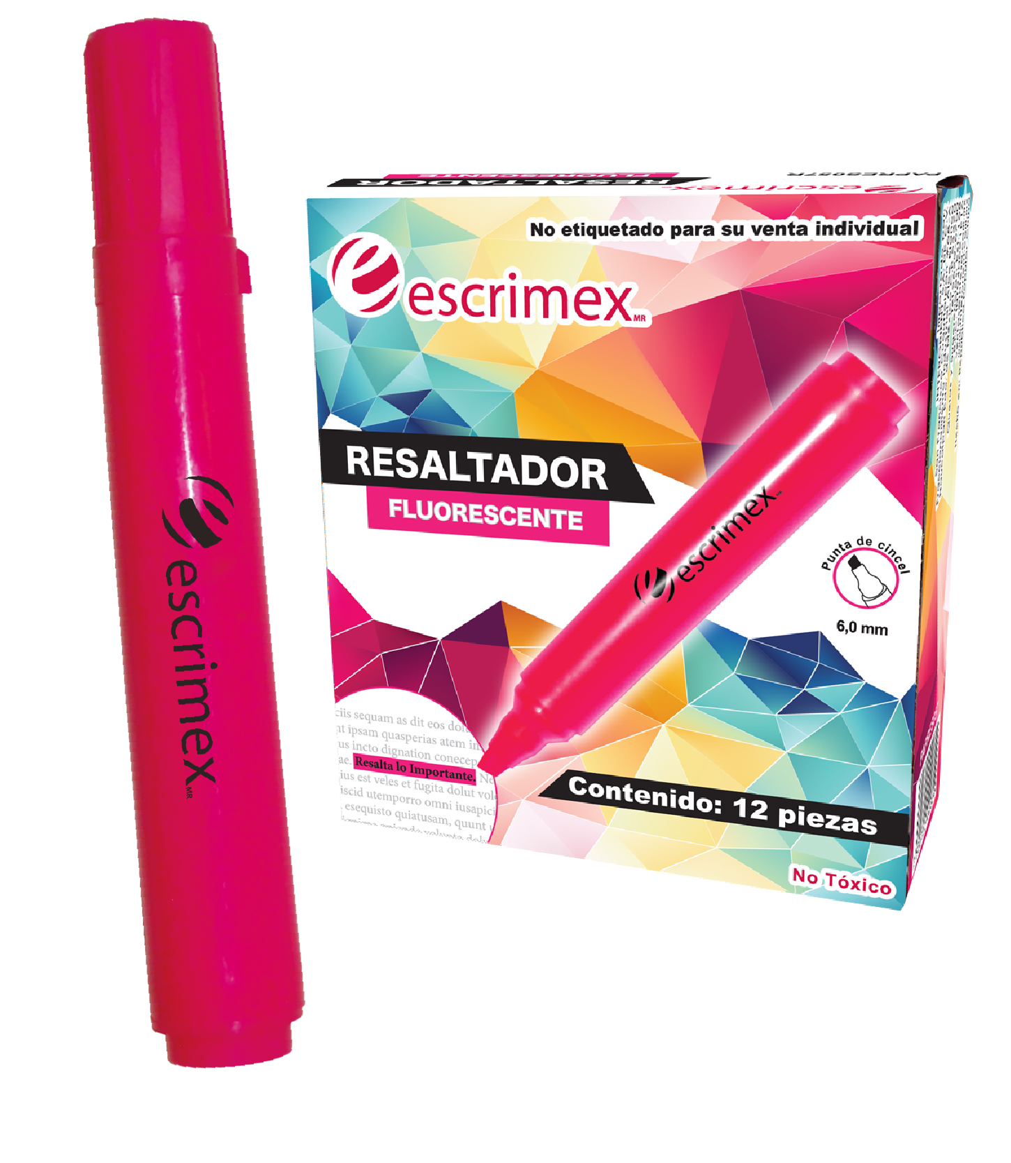 Resaltador color rosa de Escrimex