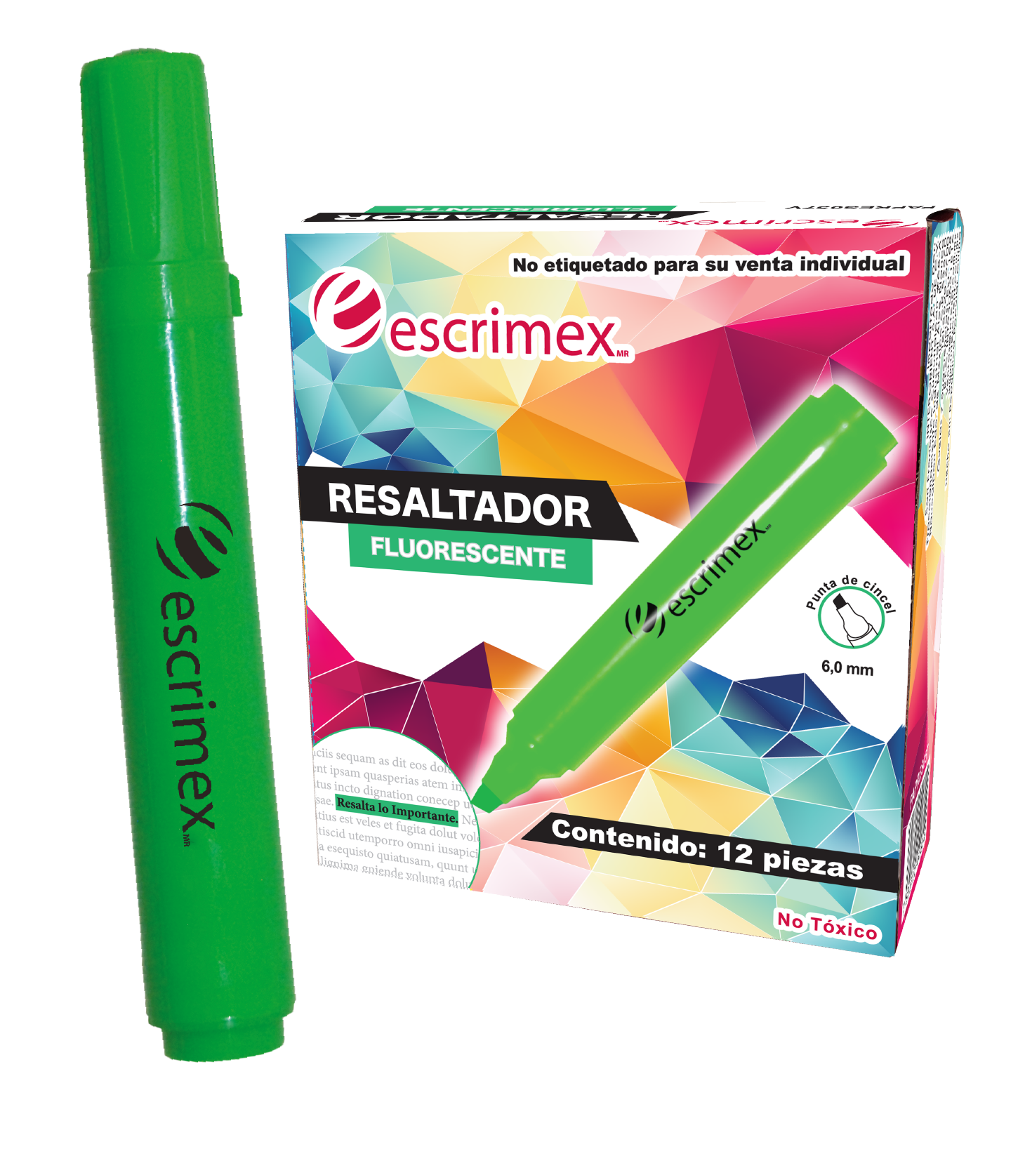 Resaltador color verde de Escrimex