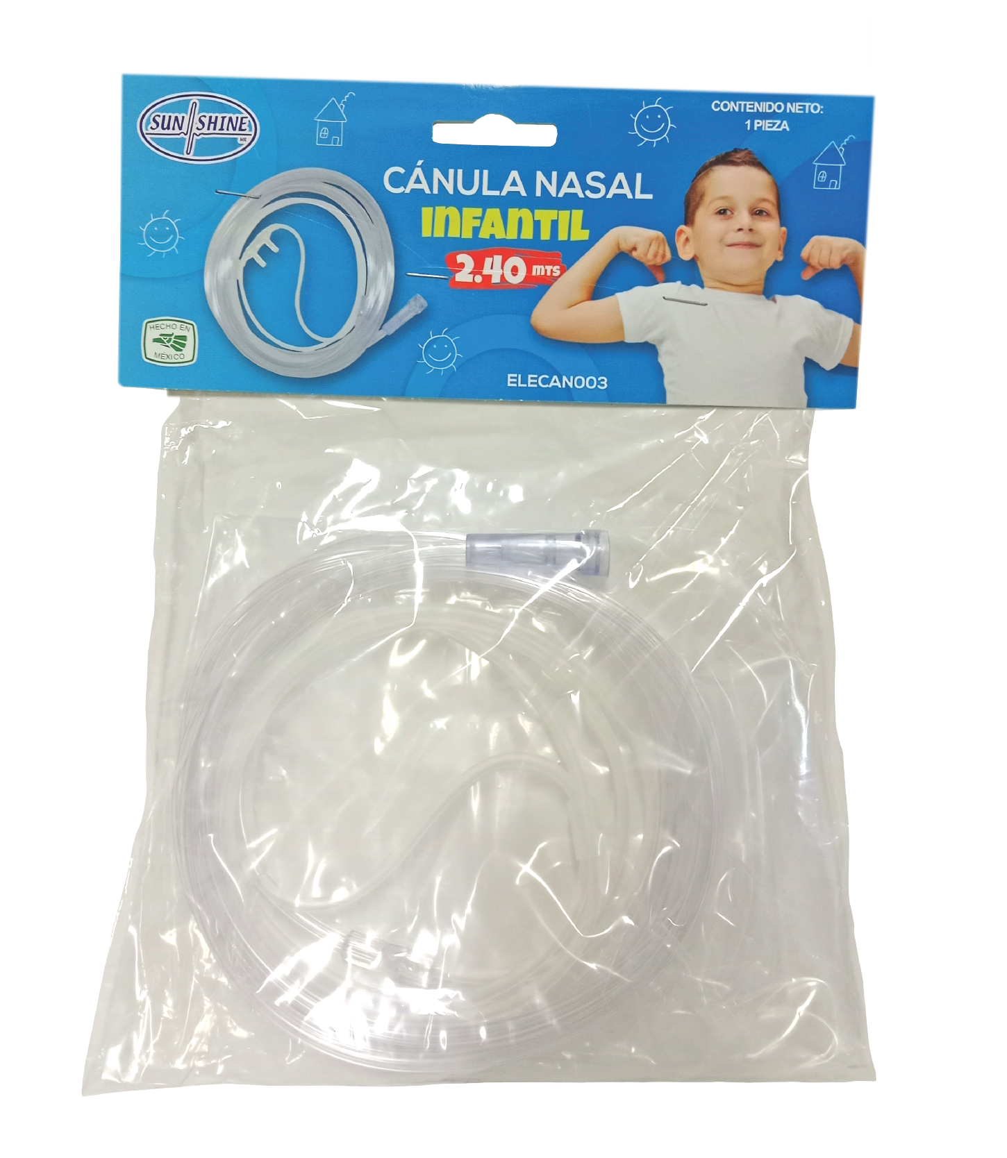 Cánula Nasal infantil de 2.40 mts