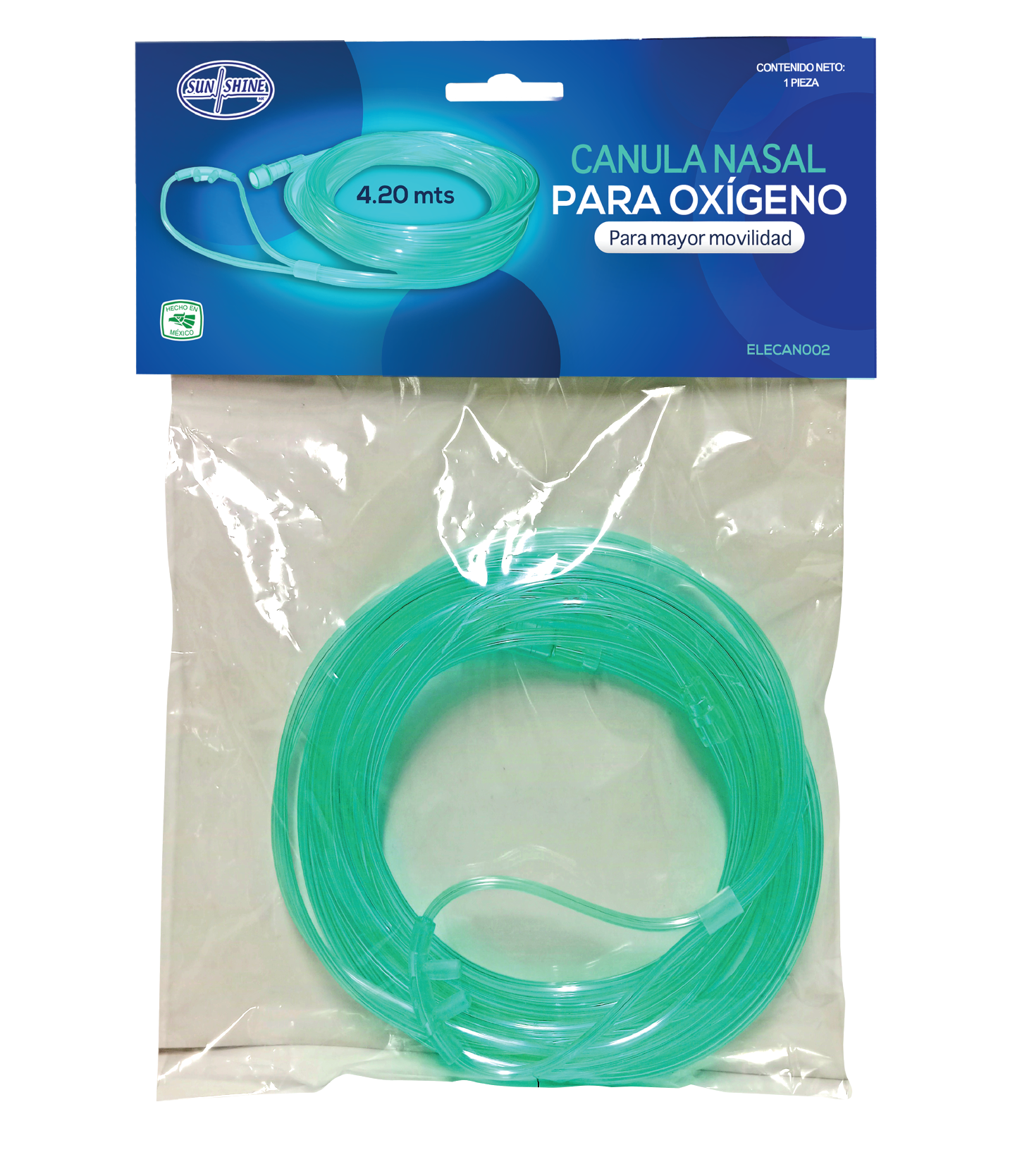 Canula 4.20mts para oxígeno